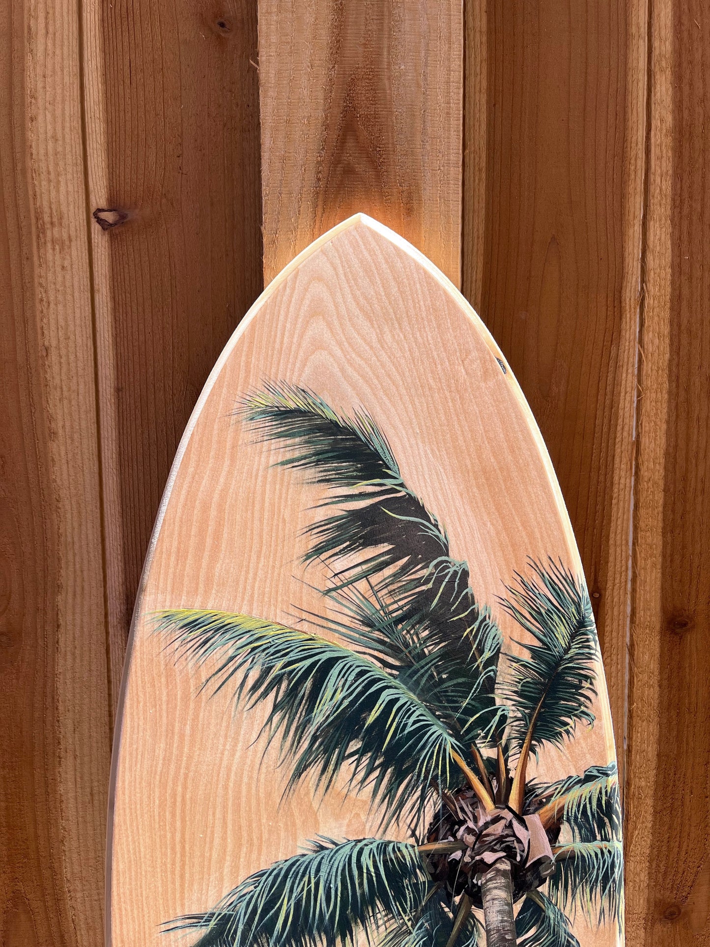 Palm Tree Surfboard Original Painting