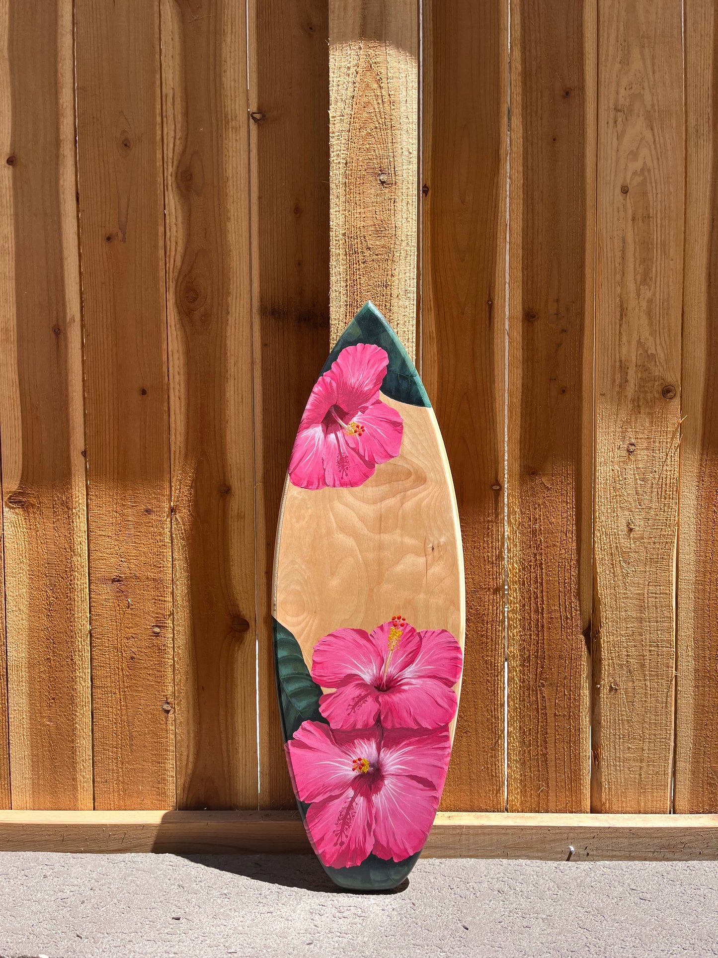 Hibiscus Surfboard Original Painting