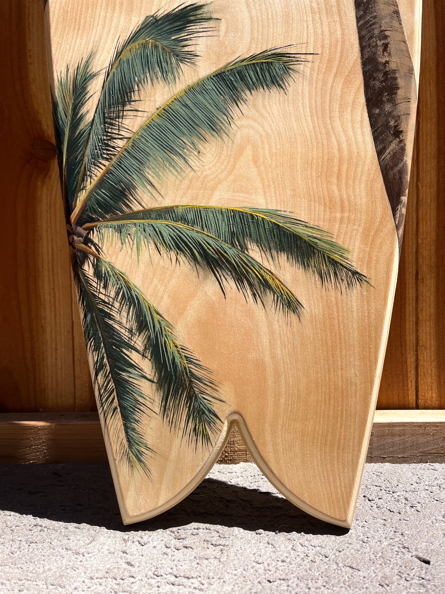 Palm Tree Surfboard Original Painting