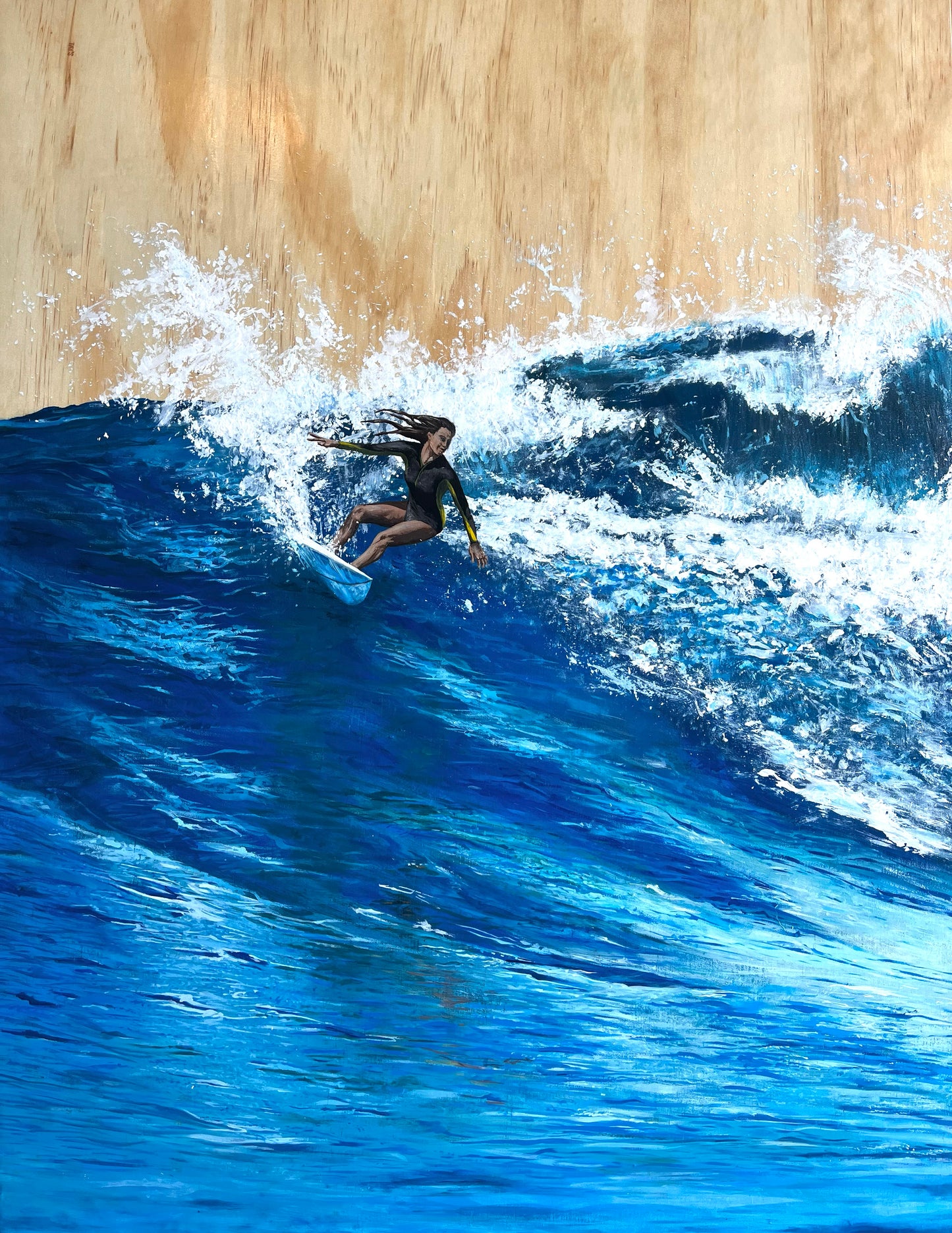 "Surf like a Girl" Original Painting