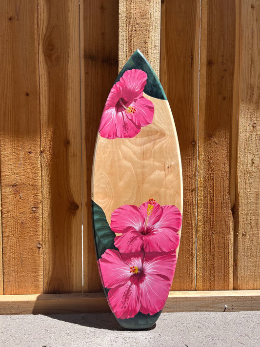Hibiscus Surfboard Original Painting