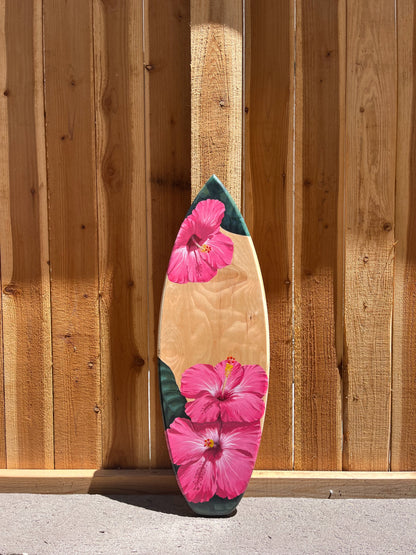 Hibiscus Surfboard Original Painting