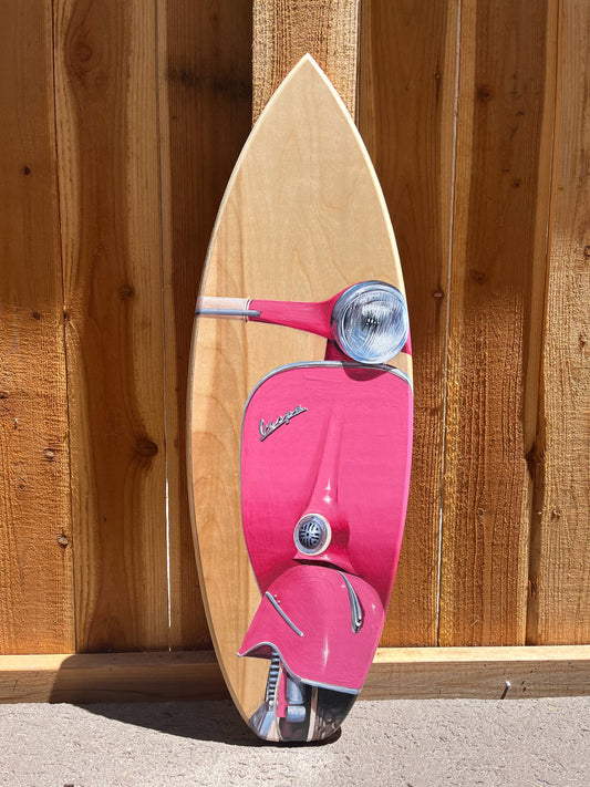 Vespa Surfboard Original Painting