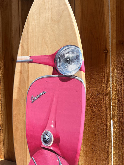 Vespa Surfboard Original Painting