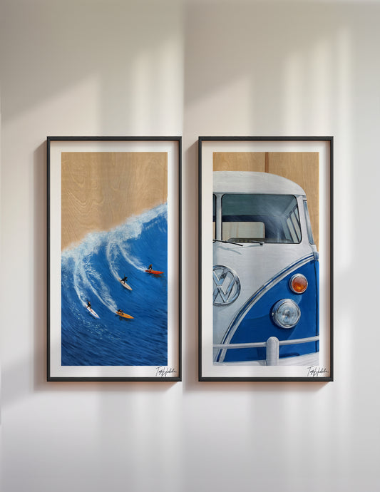 "Wave + VW Bus" Print